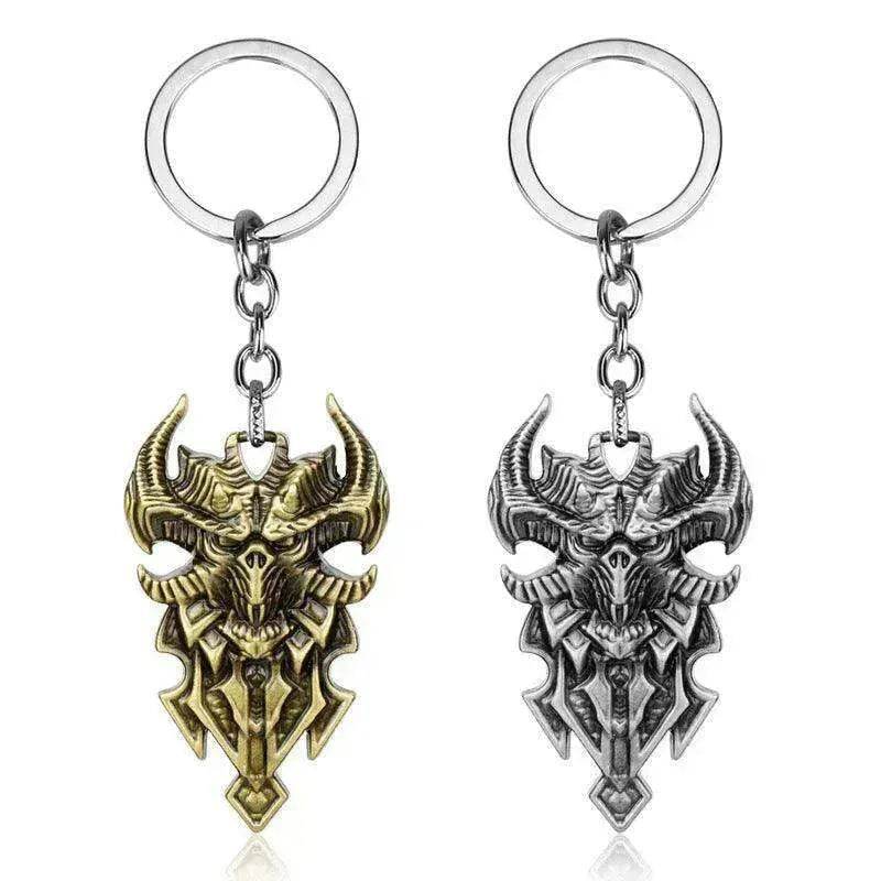 Sheep's Head Shield Keychain Pendant Keychain Jewelry - www.Shopthatapp.com