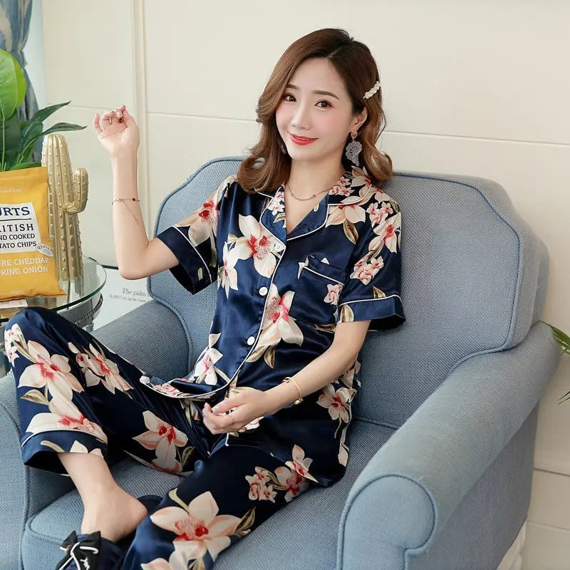 Short-sleeved Trousers Homewear Pajamas For Women - www.Shopthatapp.com
