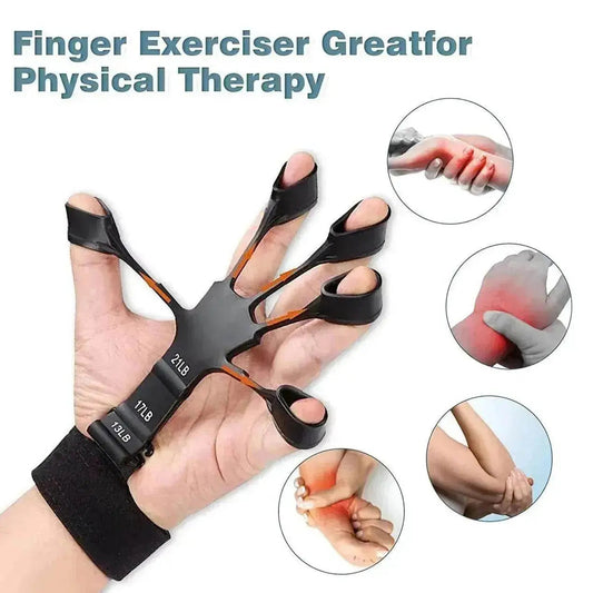 Silicone Strength Trainer Finger Resistance Belt Stretcher - www.Shopthatapp.com