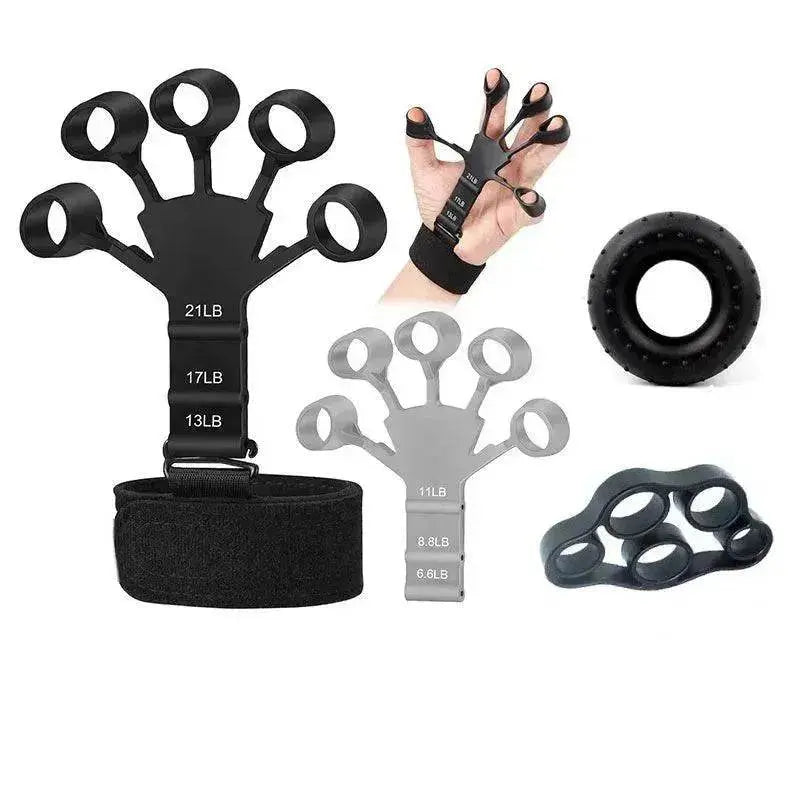 Silicone Strength Trainer Finger Resistance Belt Stretcher - www.Shopthatapp.com
