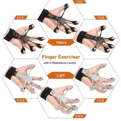 Silicone Strength Trainer Finger Resistance Belt Stretcher - www.Shopthatapp.com #