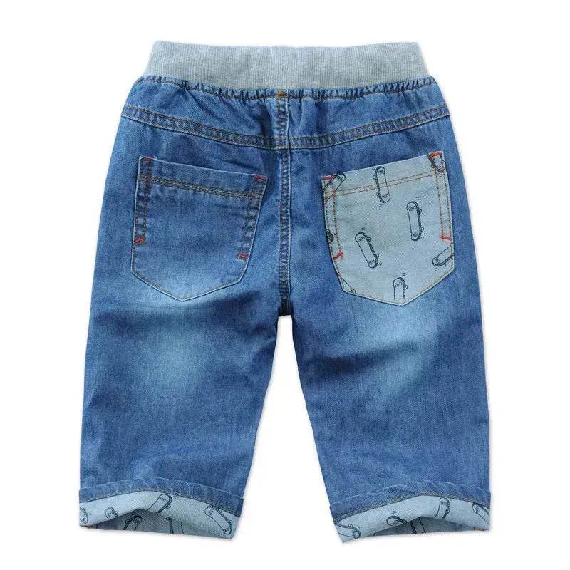 Simple And Versatile Casual Boys' Denim Capris Denim Pant Trouser for boys - www.Shopthatapp.com #