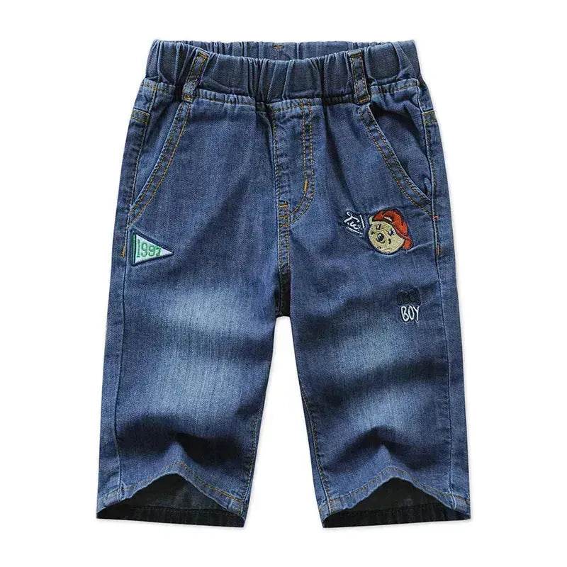 Simple And Versatile Casual Boys' Denim Capris Denim Pant Trouser for boys - www.Shopthatapp.com #