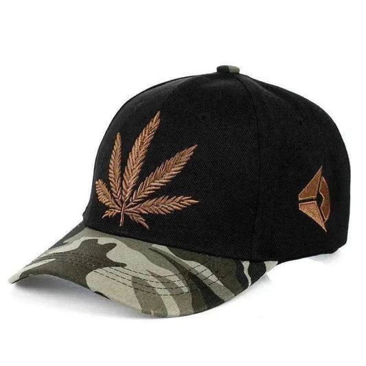 Simple Green Maple Leaf Hemp Leaf Caps Men And Women Baseball Caps Shopping - www.Shopthatapp.com #