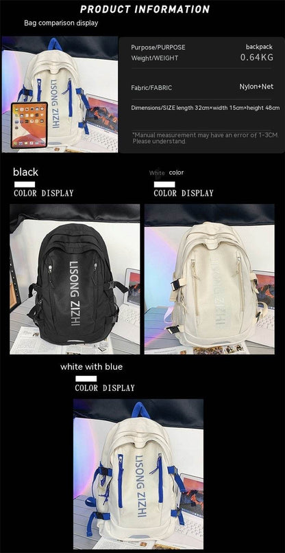 Simple Large Capacity Waterproof High School Backpack for Teens - www.Shopthatapp.com #