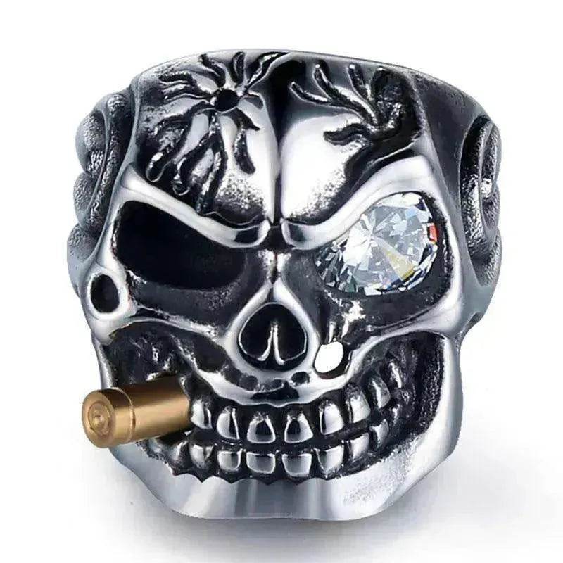 Skull Steel Ring Personalized Punk Men's Ring Jewelry - www.Shopthatapp.com
