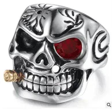 Skull Steel Ring Personalized Punk Men's Ring Jewelry - www.Shopthatapp.com