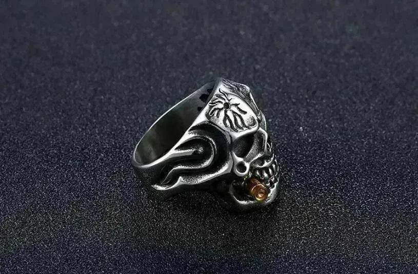 Skull Steel Ring Personalized Punk Men's Ring Jewelry - www.Shopthatapp.com