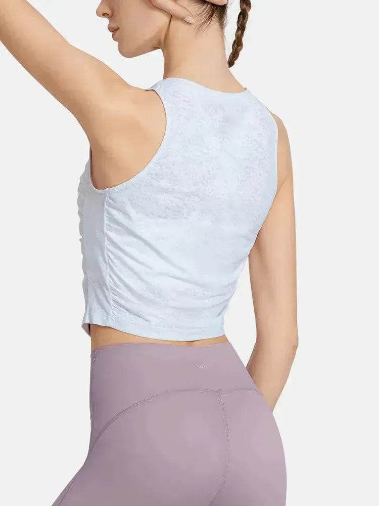 Sleeveless Yoga Wear Women Gym Training Blouse Running - www.Shopthatapp.com #