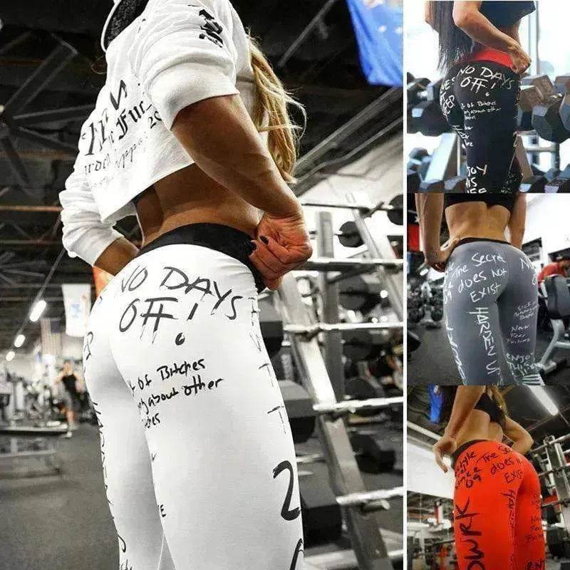 Slim Slimming Printed Yoga Pencil Pants Leggings - www.Shopthatapp.com