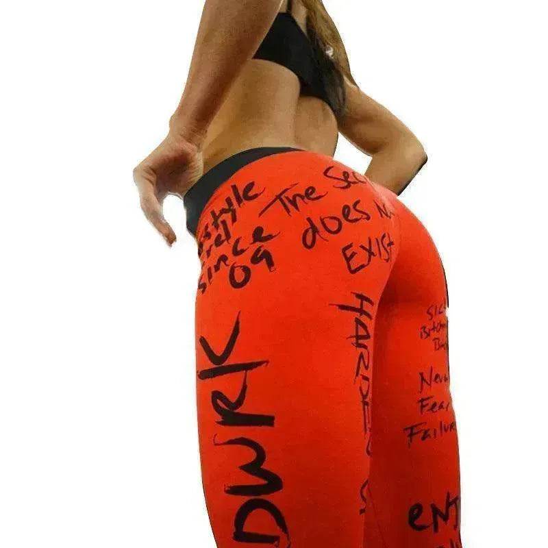Slim Slimming Printed Yoga Pencil Pants Leggings - www.Shopthatapp.com