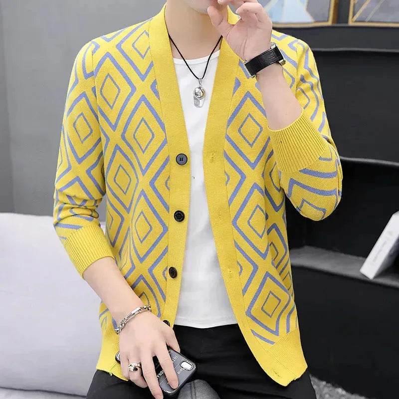 Slim fit  High-end Knitted Cardigan Sweater For Men - www.Shopthatapp.com #