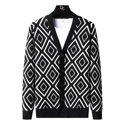 Slim fit  High-end Knitted Cardigan Sweater For Men - www.Shopthatapp.com #