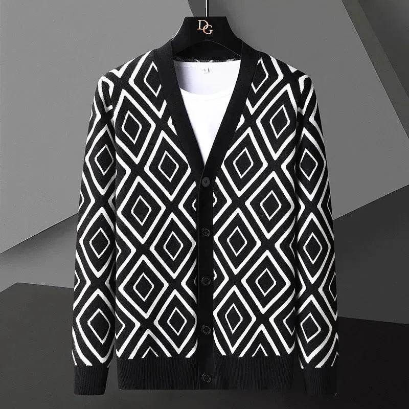 Slim fit  High-end Knitted Cardigan Sweater For Men - www.Shopthatapp.com #