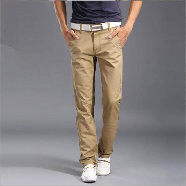 Slim fit straight leg Trouser Casual for Men's - www.Shopthatapp.com #