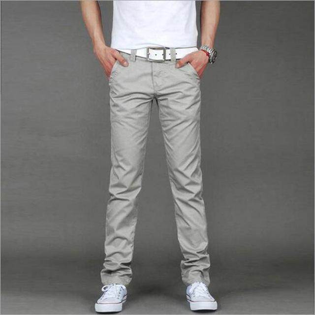 Slim fit straight leg Trouser Casual for Men's - www.Shopthatapp.com #