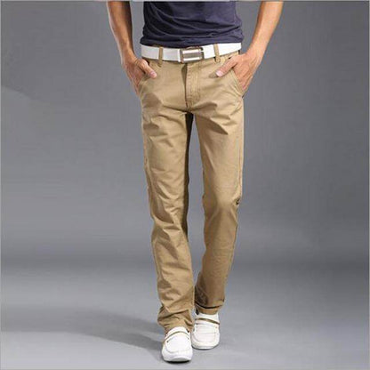 Slim fit straight leg Trouser Casual for Men's - www.Shopthatapp.com #