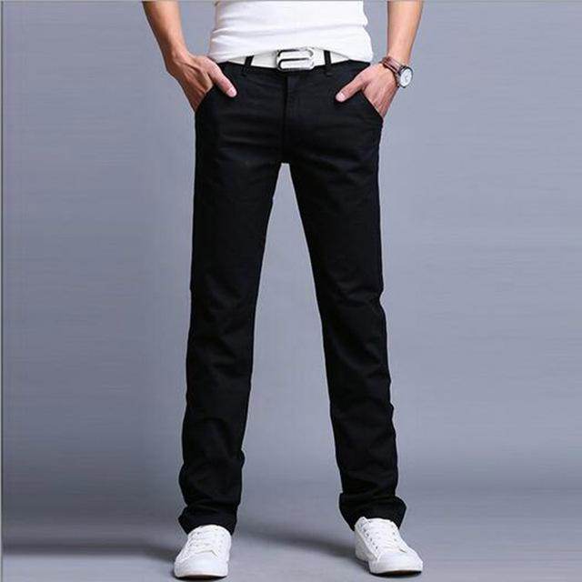Slim fit straight leg Trouser Casual for Men's - www.Shopthatapp.com #