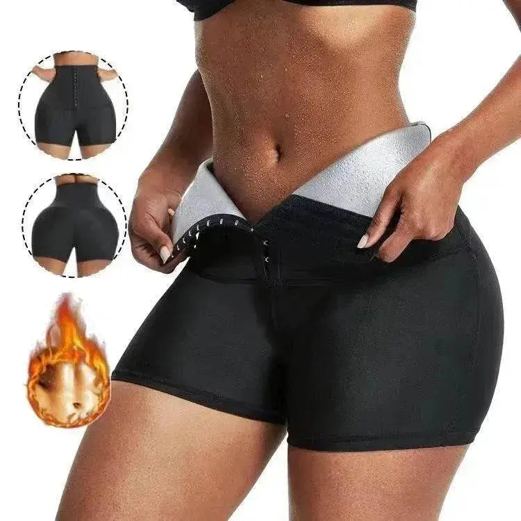 Slimming Waist Trainer Shapewear Tummy Hot Thermo Sweat Body Shaper Short - www.Shopthatapp.com #