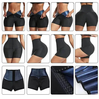 Slimming Waist Trainer Shapewear Tummy Hot Thermo Sweat Body Shaper Short - www.Shopthatapp.com #