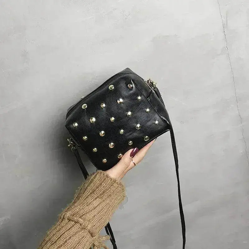 Small Bag Women New Fashion Messenger Bag Rivets - www.Shopthatapp.com