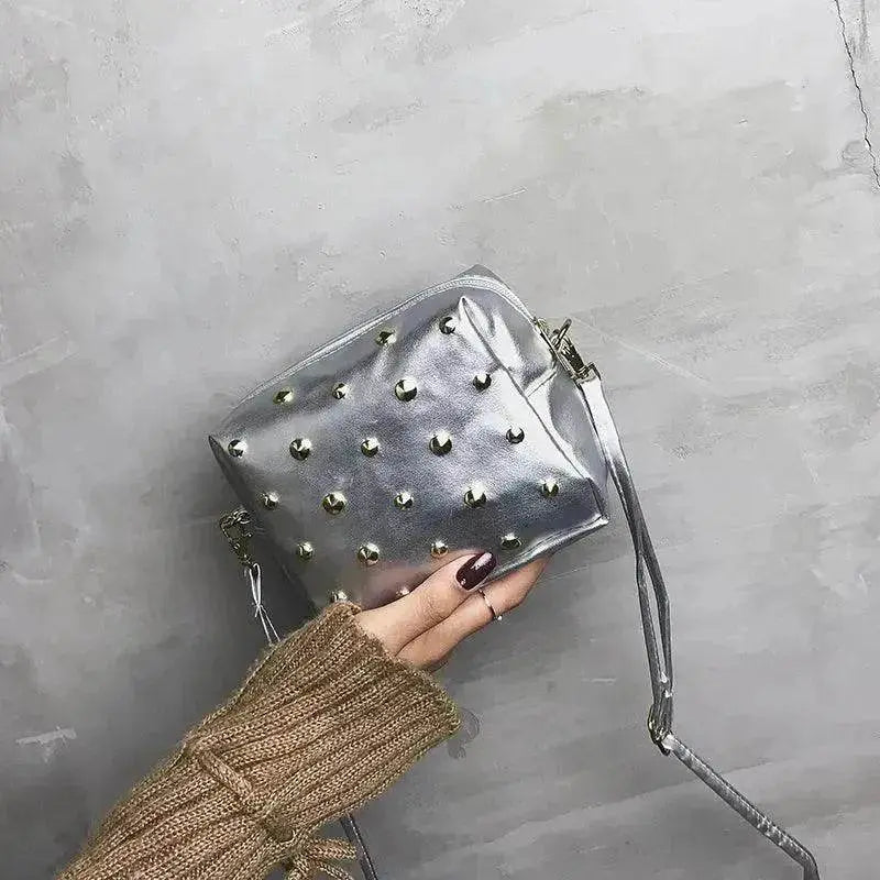 Small Bag Women New Fashion Messenger Bag Rivets - www.Shopthatapp.com