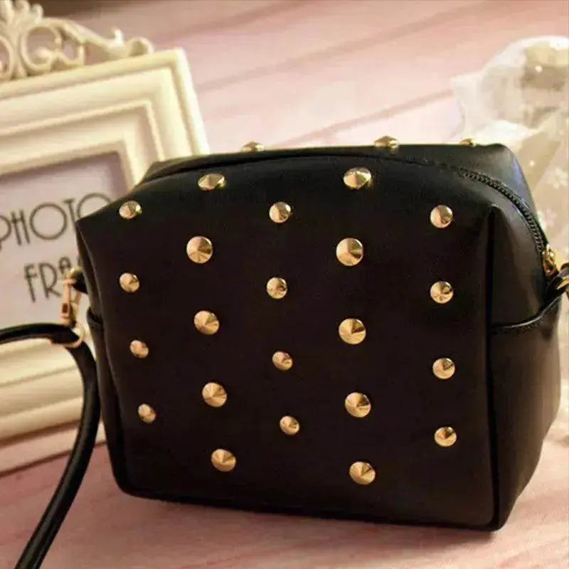 Small Bag Women New Fashion Messenger Bag Rivets - www.Shopthatapp.com