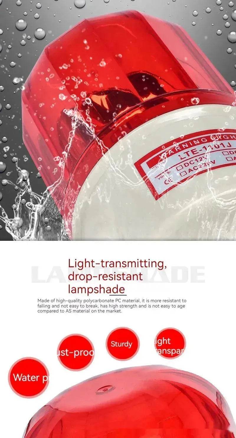 Smart Warning Light LTE-1101J Sound And Light Alarm Rotation for Factories, Workshops, Machine tools, Security rooms, and Traffics. - www.Shopthatapp.com #