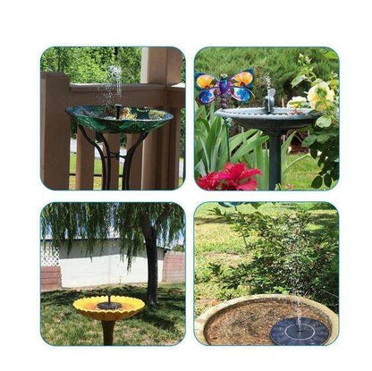 Solar Water Mercury Garden Miniature Floating Fountain - www.Shopthatapp.com #