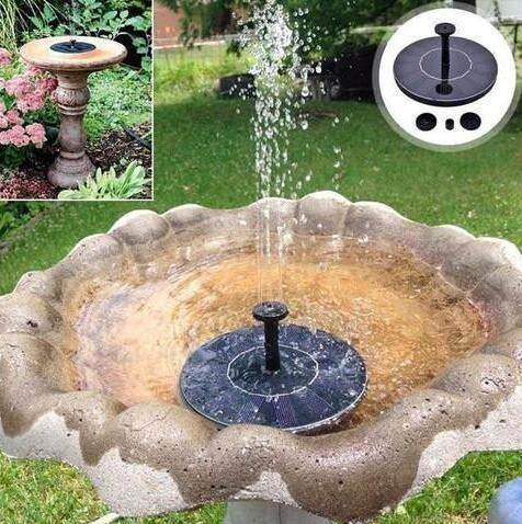 Solar Water Mercury Garden Miniature Floating Fountain - www.Shopthatapp.com #