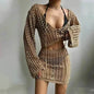 Solid Color Knitted Stand-up Collar Bikini Swimsuit Blouse Suit - www.Shopthatapp.com