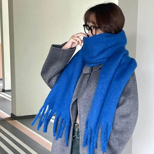 Solid Color Macaron Color Gentle Thick Warm Scarf - www.Shopthatapp.com #