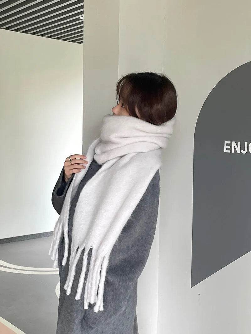 Solid Color Macaron Color Gentle Thick Warm Scarf - www.Shopthatapp.com #