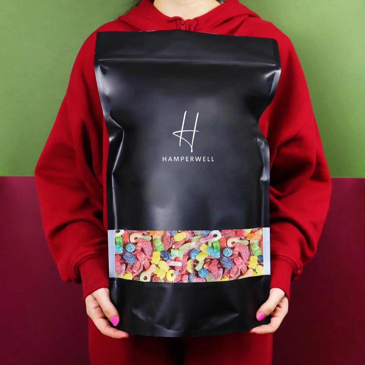Super Sour Sweets Selection Pouch-Food and beverage-www.Shopthatapp.com-HamperWell