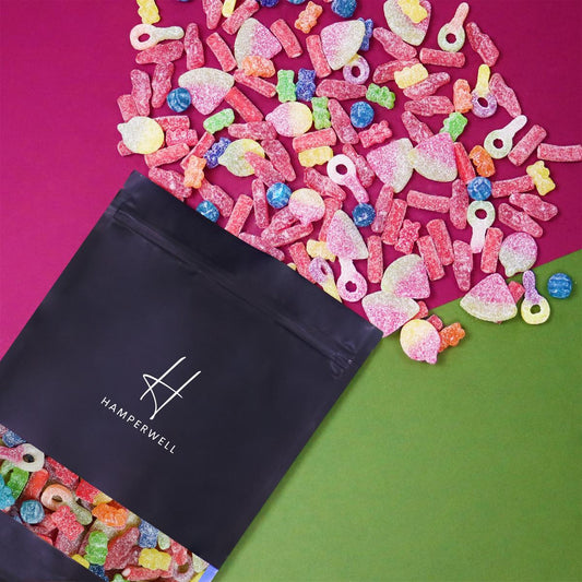 Super Sour Sweets Selection Pouch-Food and beverage-www.Shopthatapp.com-HamperWell