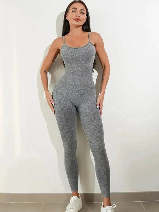 Spaghetti Strap One piece Unitard Bodysuit Jumpsuit - www.Shopthatapp.com #