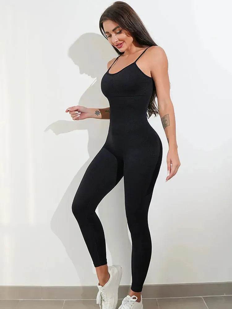 Spaghetti Strap One piece Unitard Bodysuit Jumpsuit - www.Shopthatapp.com #