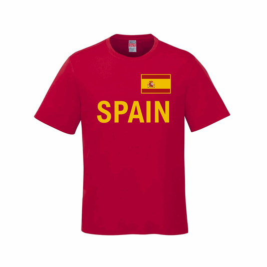Spain World Football Fan Tee – Red - www.Shopthatapp.com
