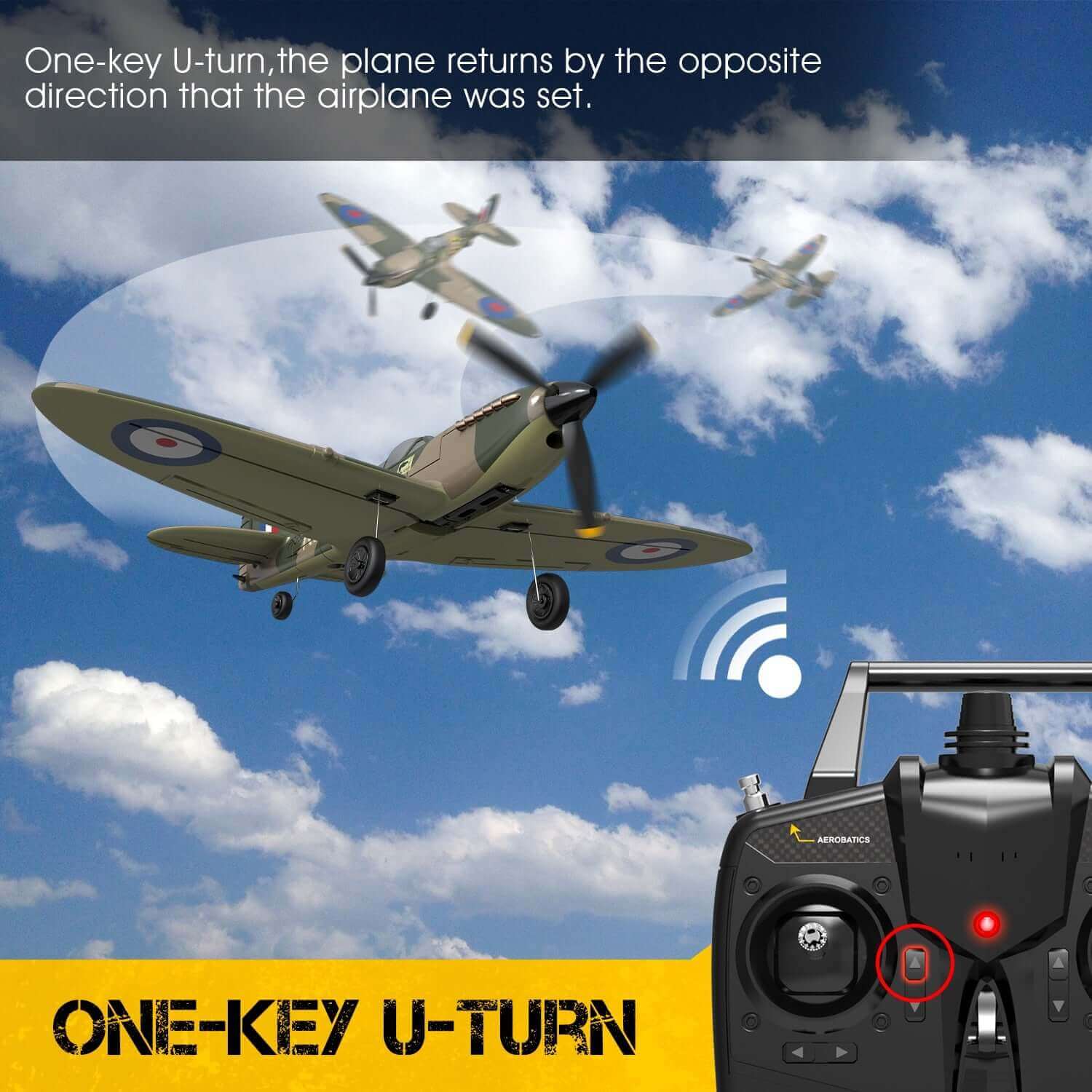 Spitfire RC Airplane: 2.4G 4CH EPP Mini Warbird Plane RTF - www.Shopthatapp.com #