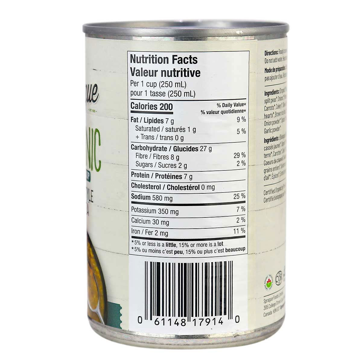 Sprague Organic Tuscany-Style Minestrone Soup (398ml) - www.Shopthatapp.com