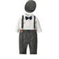 Spring And Autumn Children'S Clothing Infant And Young Children'S British Waistcoat One-Piece Climbing Gentleman'S Hat One-Year-Old Clothes Newborn Gentleman'S Suit - www.Shopthatapp.com