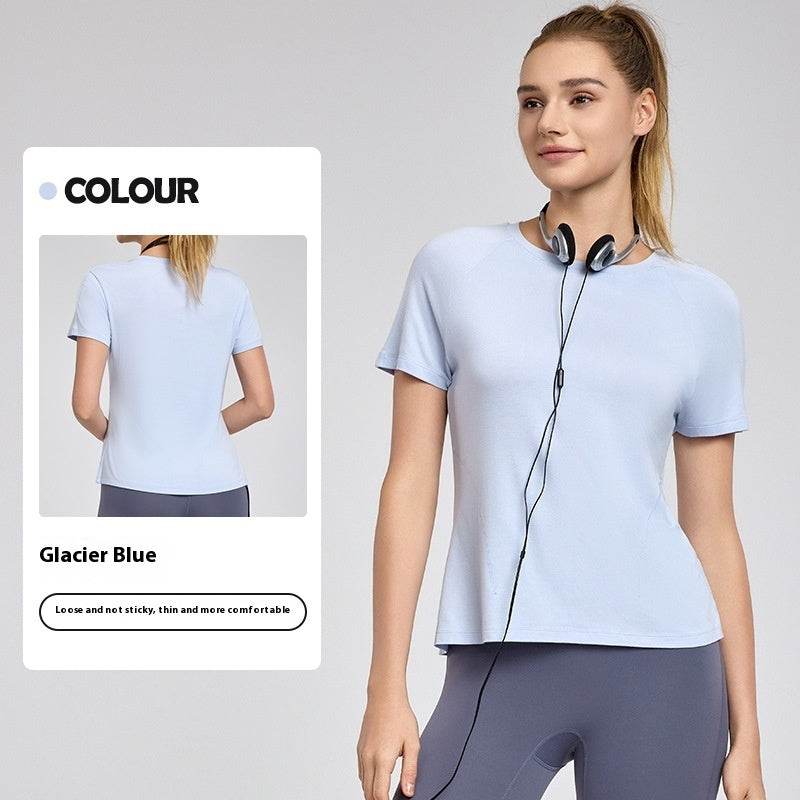 Spring And Summer Outdoor Running Training Short sleeve Workout top - www.Shopthatapp.com #