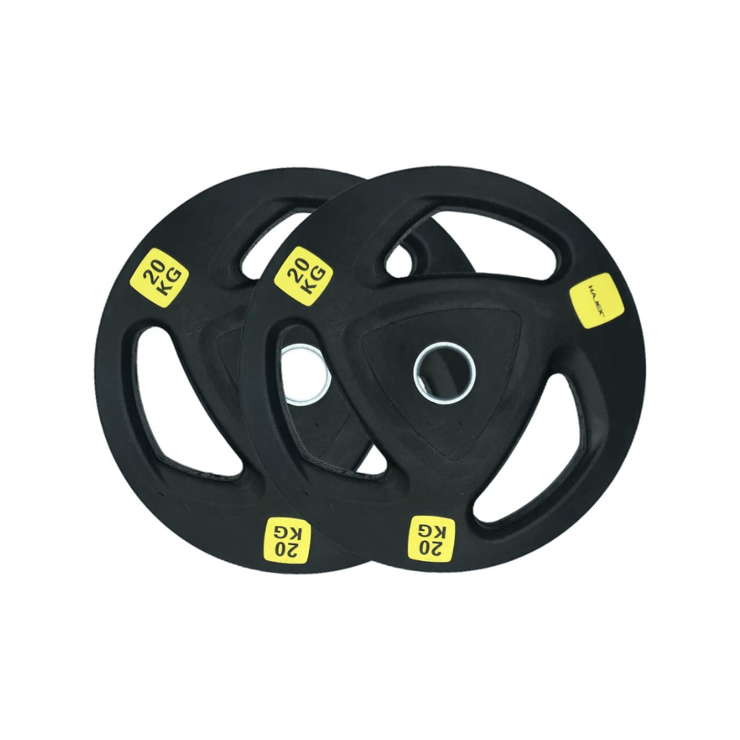 Squat Rack, Bench, Barbell & Weight Plates Stack - www.Shopthatapp.com #