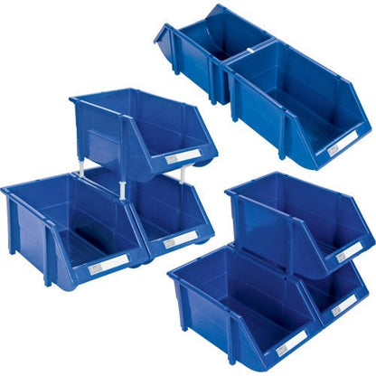 Stack & Hang Bin, 7-7/8" W x 7" H x 17-11/16" D, Blue - www.Shopthatapp.com #