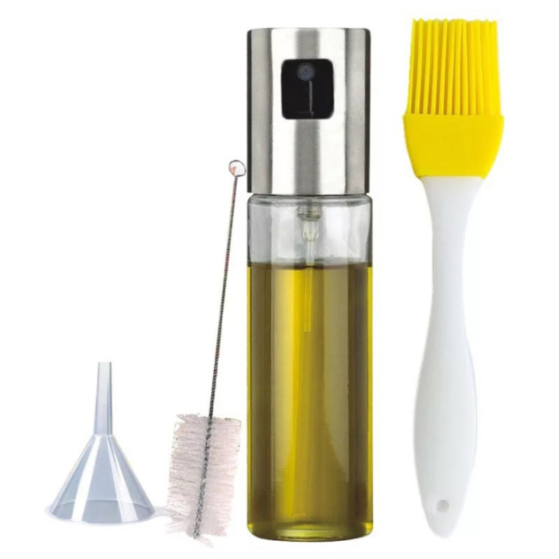Stainless Steel Grill Kitchen Cooking Oil Spray Bottle With Scale - www.Shopthatapp.com