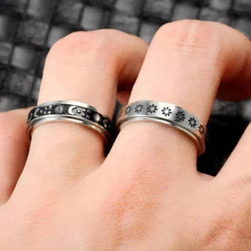 Stainless Steel Rotatable Elegant & Relieve Anxiety Rings - www.Shopthatapp.com