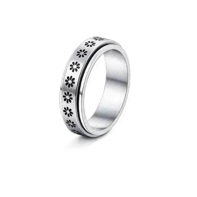 Stainless Steel Rotatable Elegant & Relieve Anxiety Rings - www.Shopthatapp.com