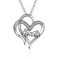 Sterling 925 Silver Elephant Heart-shaped Pendant - www.Shopthatapp.com