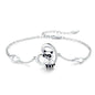 Sterling Silver 925 Heart Shaped Charm Raccoon Bracelet - www.Shopthatapp.com