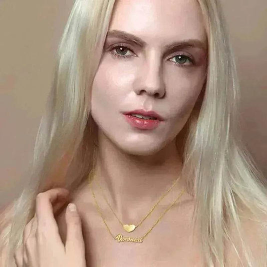 Sterling Silver Personalized Custom Jewelry Heart-shaped - www.Shopthatapp.com #